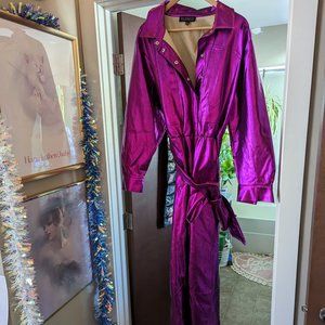 size 22 Eloquii metallic magenta jumpsuit